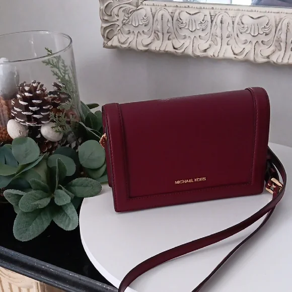 Michael Kors Wine Red Crossbody Bag - Picture 2 of 9